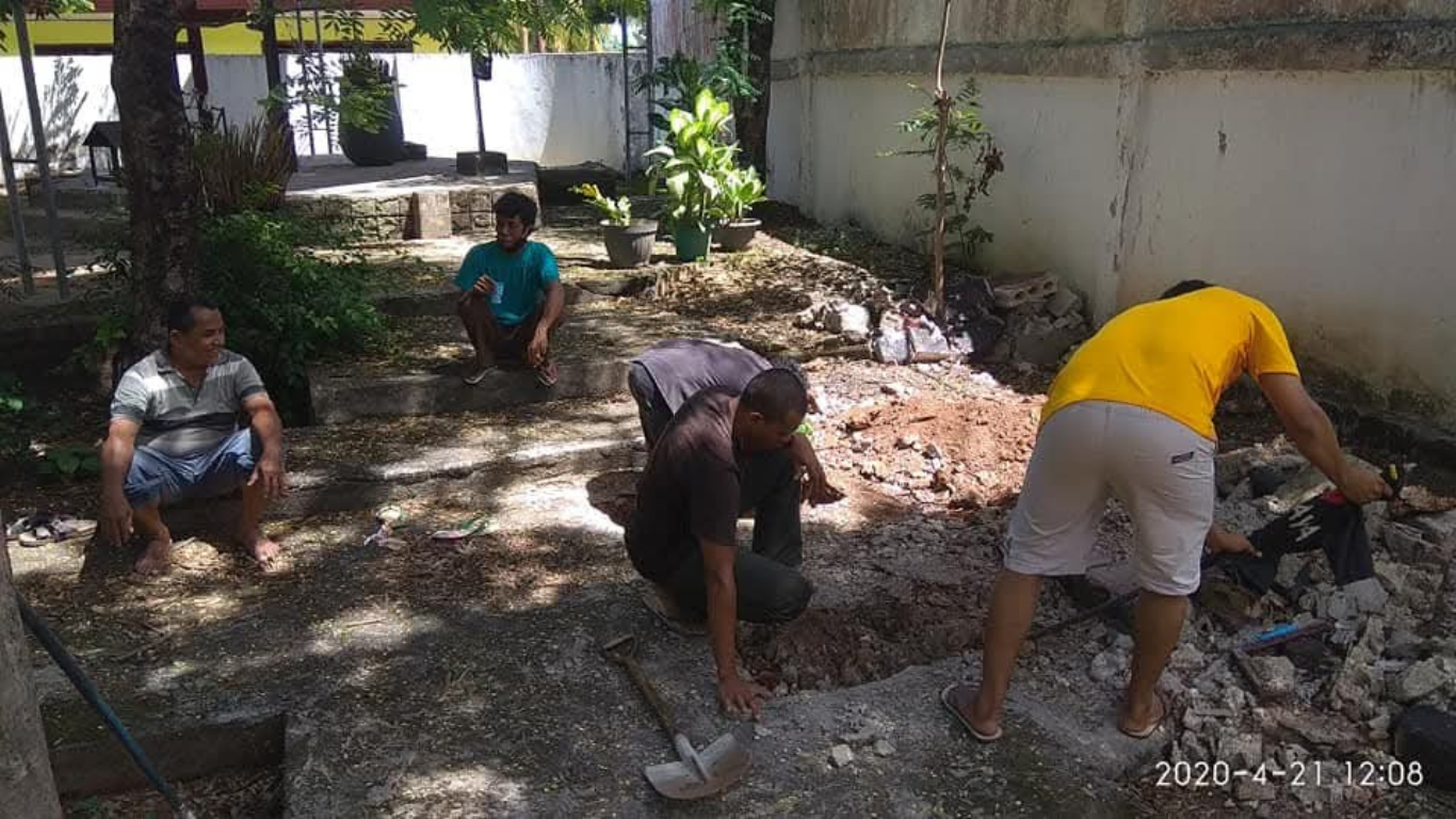 Pembangunan Stasi-Stasi Jalan Salib dan Pagar Batu Alam